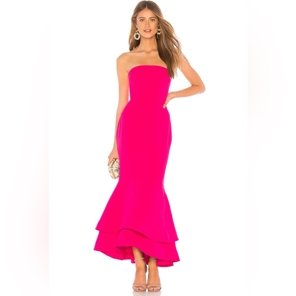 Lovers And Friends Dillion Midi Dress Hot Pink Xs Gem